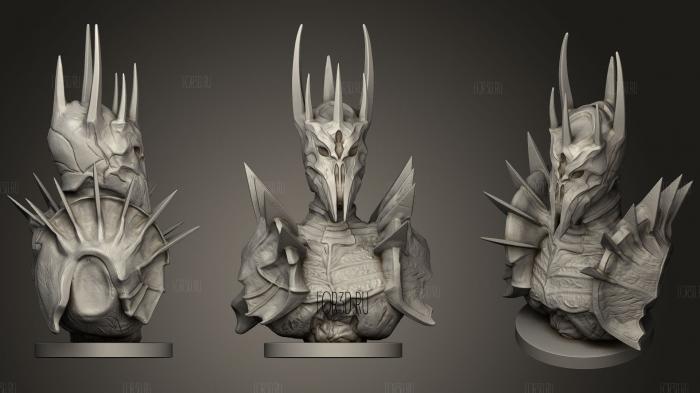Sauron Buste stl model for CNC